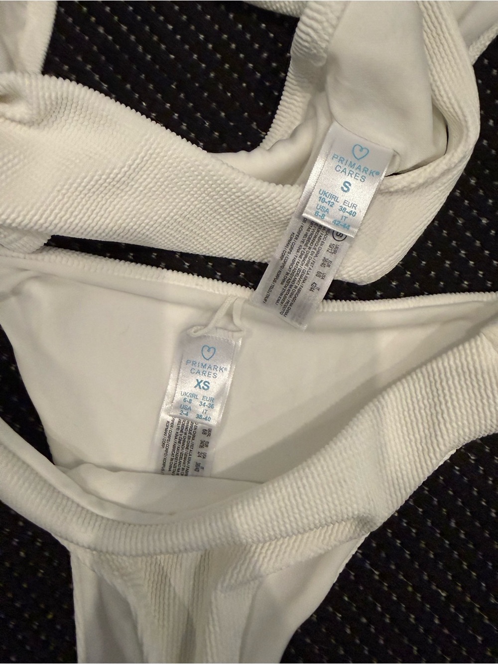 Primark White Ribbed Two-Piece Bikini Set - Picture 2 of 3